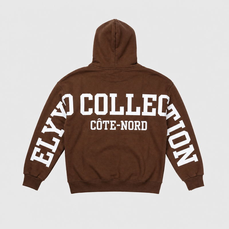 Women wearing women-s-oversized-cote Nord oversized cacao hoodie and jogger set in premium fleece streetwear style