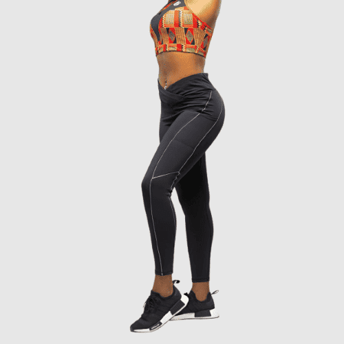 RelaxActive High-Waisted Leggings with breathable fabric and sculpting V-shaped waistband for sports and casual wear