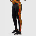 Women's High-Waisted Tummy Control Leggings – African Cultural Print | Elyo
