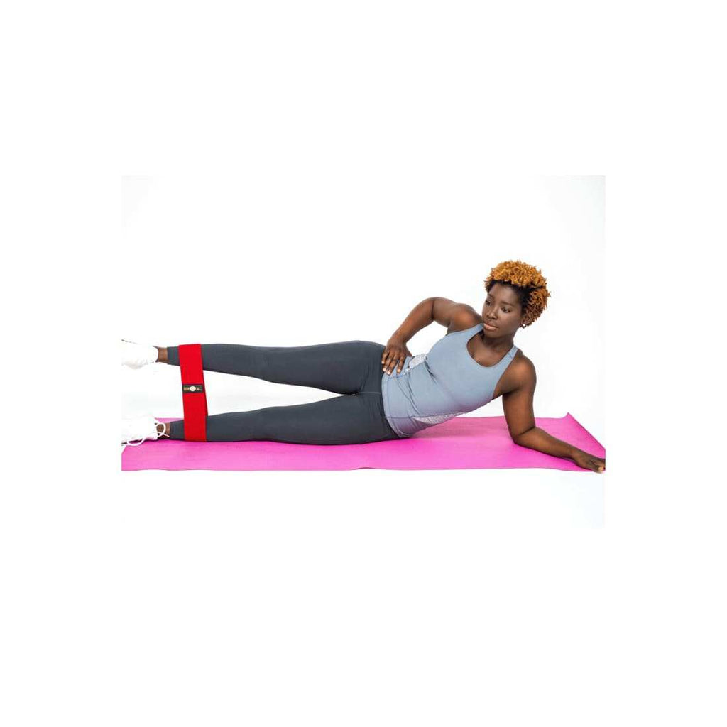 Side leg lift exercise with resistance bands for glutes activation